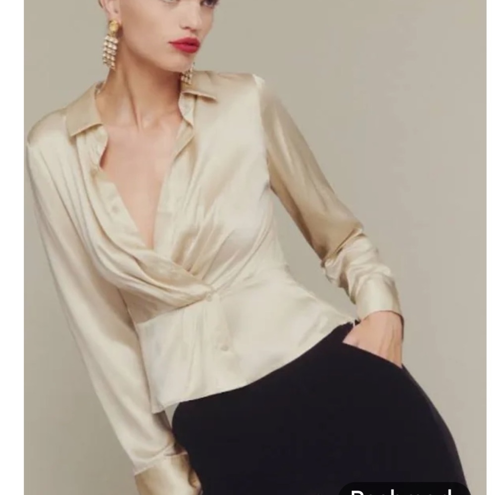 Reformation Rennes Silk Top - Picture 2 of 9